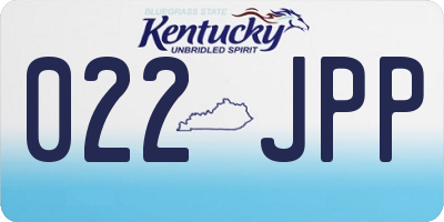 KY license plate 022JPP