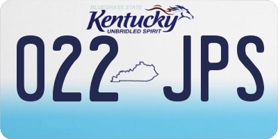 KY license plate 022JPS