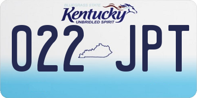 KY license plate 022JPT
