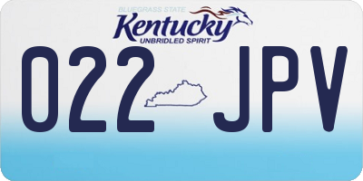 KY license plate 022JPV