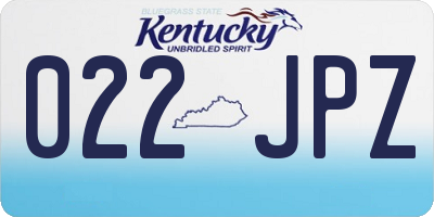 KY license plate 022JPZ