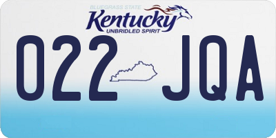 KY license plate 022JQA