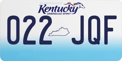 KY license plate 022JQF