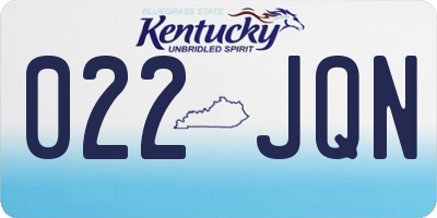 KY license plate 022JQN