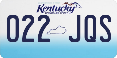 KY license plate 022JQS