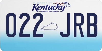 KY license plate 022JRB