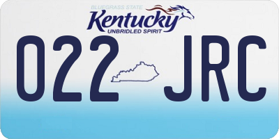 KY license plate 022JRC