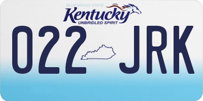 KY license plate 022JRK