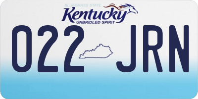KY license plate 022JRN