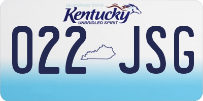 KY license plate 022JSG