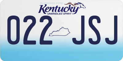 KY license plate 022JSJ
