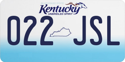 KY license plate 022JSL
