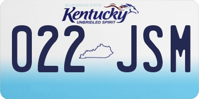 KY license plate 022JSM