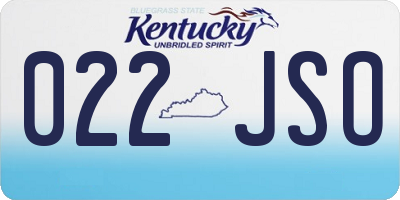 KY license plate 022JSO