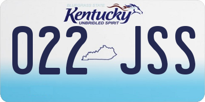 KY license plate 022JSS