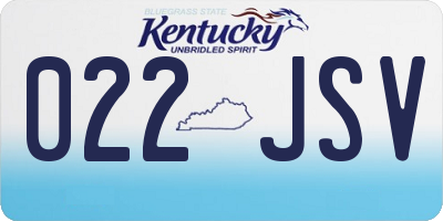 KY license plate 022JSV
