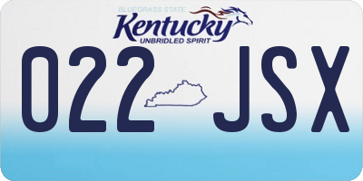 KY license plate 022JSX