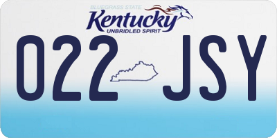 KY license plate 022JSY