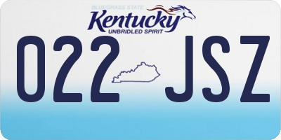 KY license plate 022JSZ