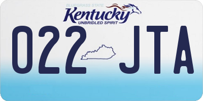 KY license plate 022JTA