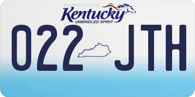 KY license plate 022JTH