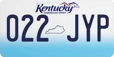 KY license plate 022JYP