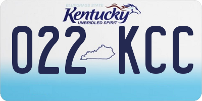 KY license plate 022KCC