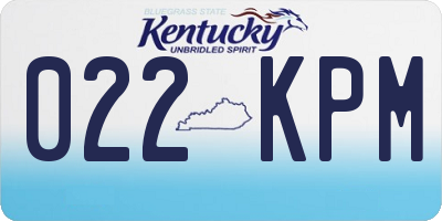 KY license plate 022KPM