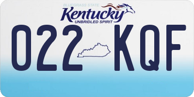 KY license plate 022KQF