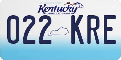 KY license plate 022KRE