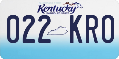 KY license plate 022KRO