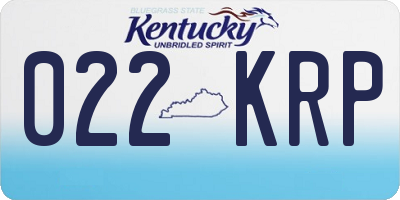 KY license plate 022KRP