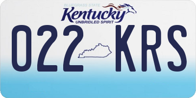 KY license plate 022KRS