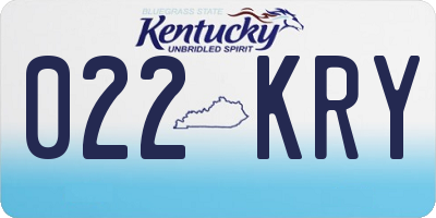 KY license plate 022KRY