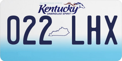 KY license plate 022LHX