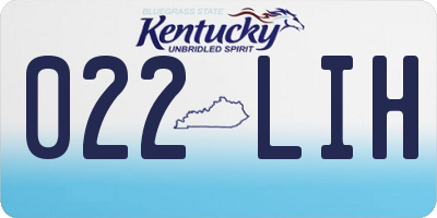 KY license plate 022LIH