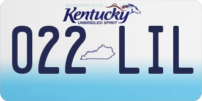 KY license plate 022LIL