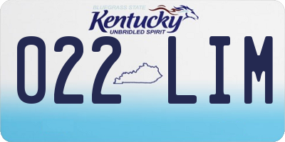 KY license plate 022LIM