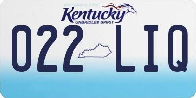 KY license plate 022LIQ