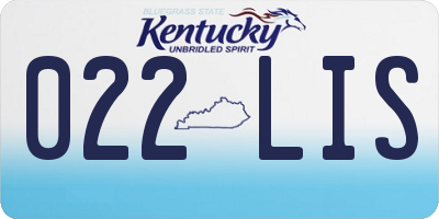 KY license plate 022LIS
