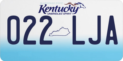KY license plate 022LJA