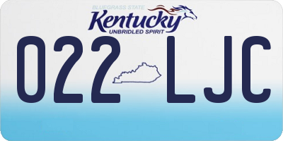 KY license plate 022LJC