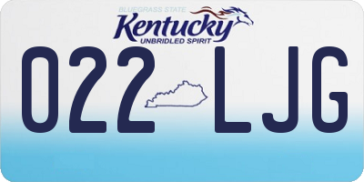 KY license plate 022LJG