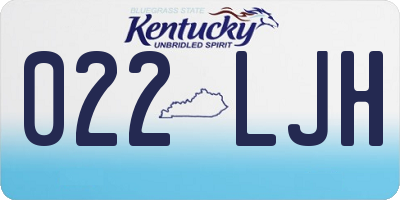KY license plate 022LJH