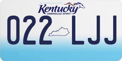 KY license plate 022LJJ