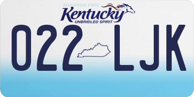 KY license plate 022LJK