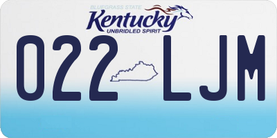 KY license plate 022LJM