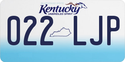 KY license plate 022LJP