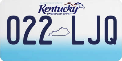 KY license plate 022LJQ