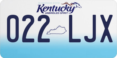 KY license plate 022LJX